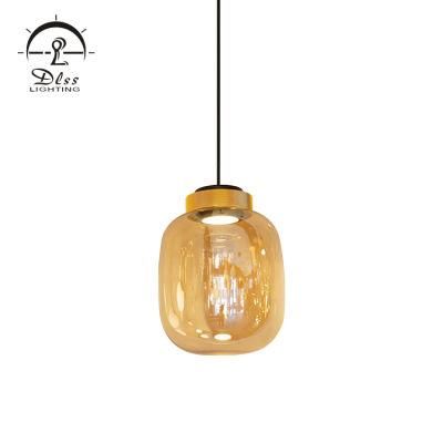 Guzhen Designer Lighting Amber/Smoky/White Glass Round LED Modern Lighting