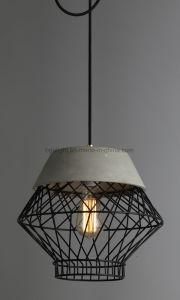 E27 Concrete Cage Lampshade Dining Pendant Lights for Living Room