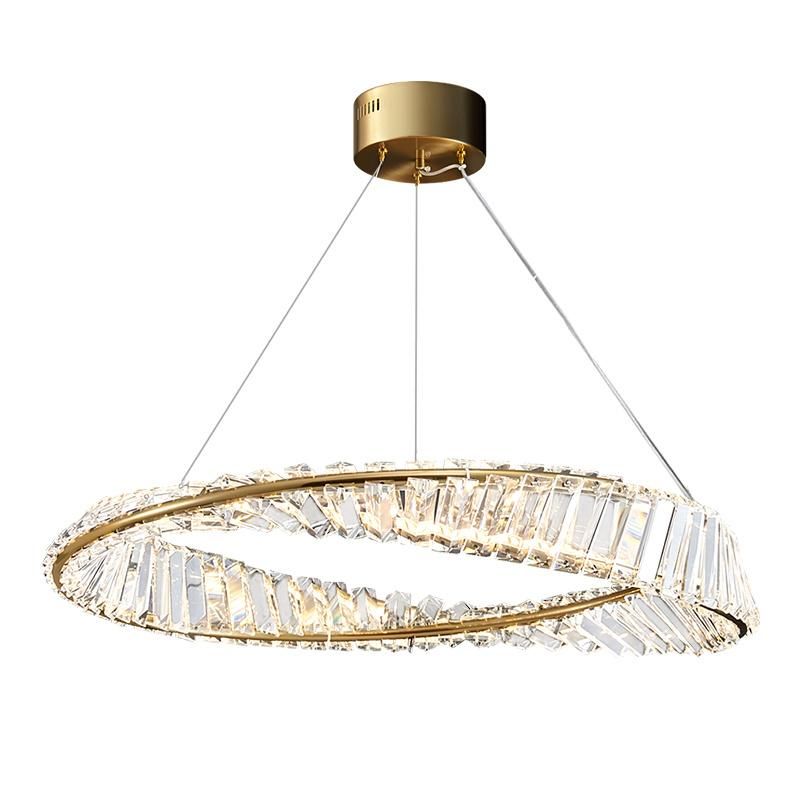 Transparent Lampshade Crystal Modern Style Pendant Lamp Chandelier Living Room Lamp