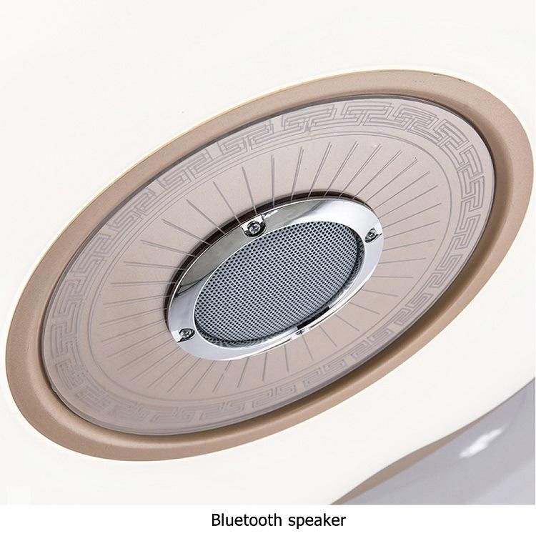 Golden Simple Bluetooth Audio Fan Light 4 Pieces Hidden Blades; MP3+ Bluetooth Ceiling Fan Light