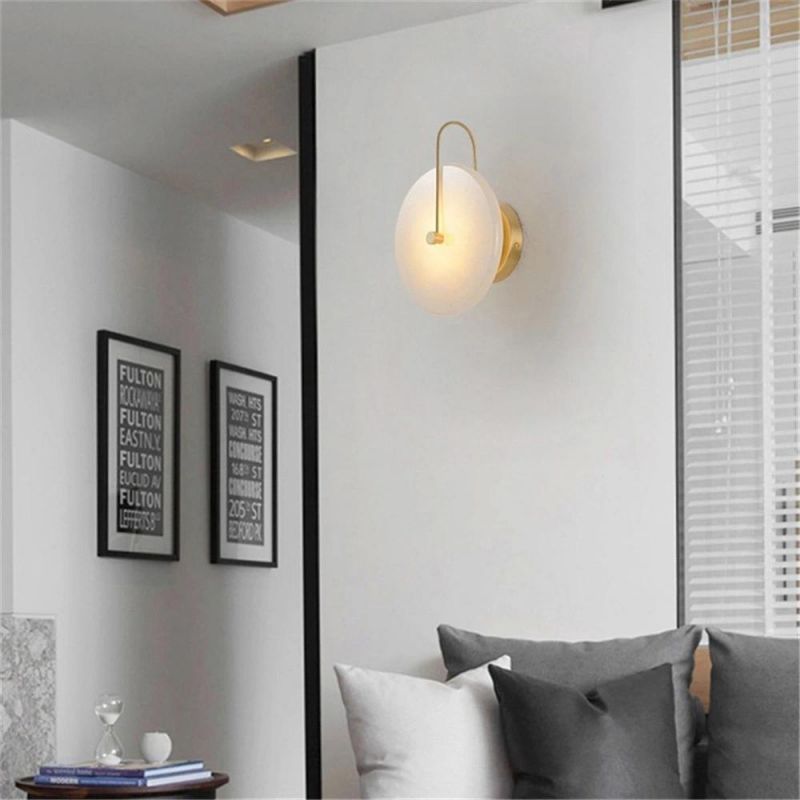 Modern Simple Copper LED Wall Lamps Bedroom Bedside Lamp Hallway Living Room Home Decor Wall Lights Corridor LED Light Fixtures