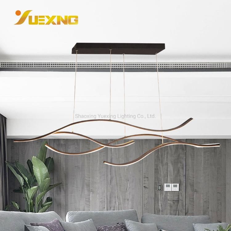 LED Modern LED Linear Lighting Black White Color Office Pendant Light Linear LED Chandelier Pendant Light