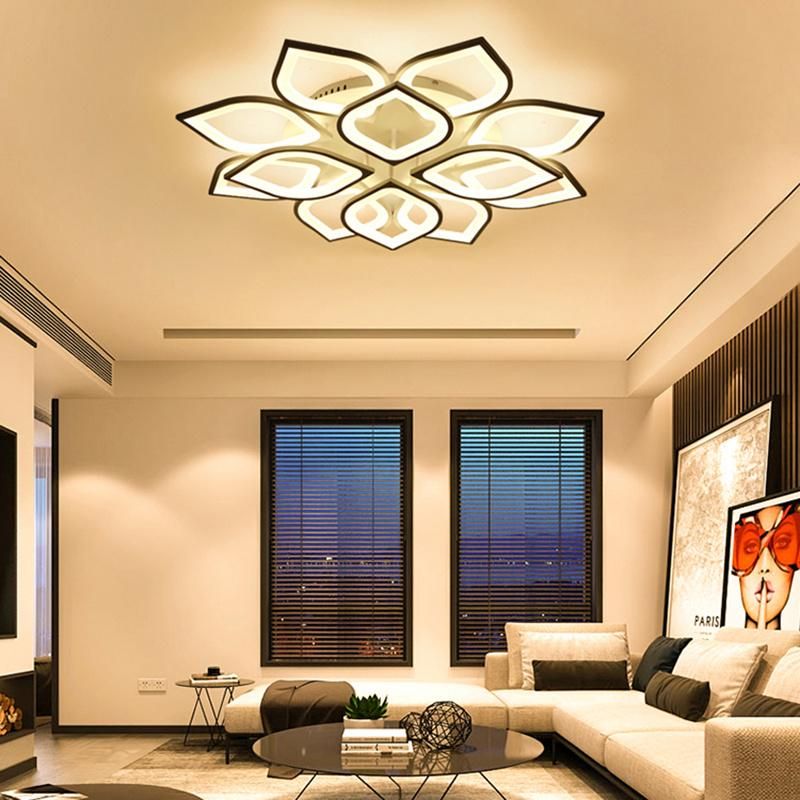 Modern Simple LED Ceiling Lamp Living Room Light Creative Personality Art Flower Bedroom Lamp