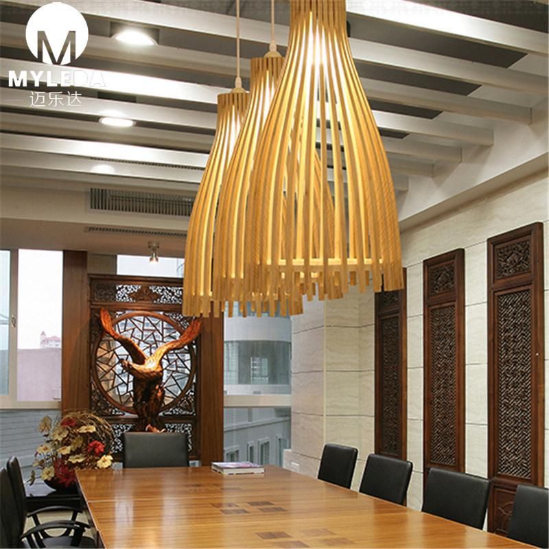 Industrial Style Loft Wood Pendant Chandelier Lighting Fixture