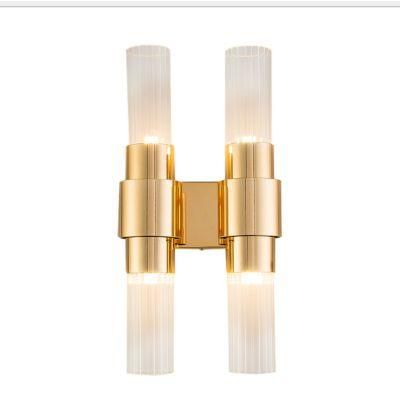 Creative Modern Metal Golden Double Tube Wall Lamp