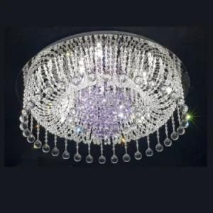 Purple Color Modern Crystal Ceiling Lamp