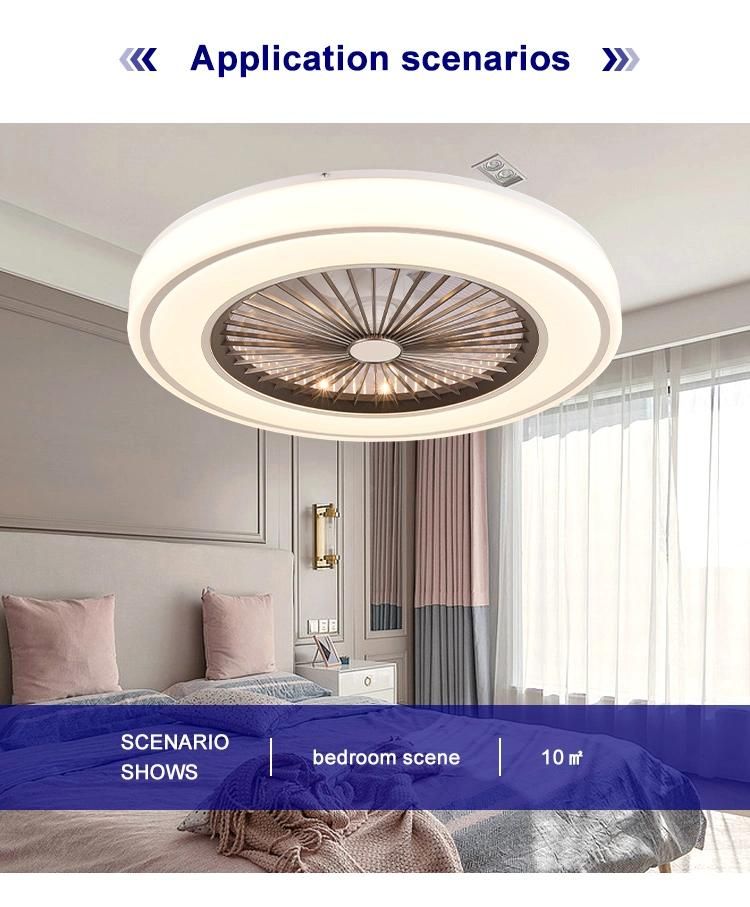 Modern Home Lighting Minimalist Style LED Remote Control Ceiling Fan