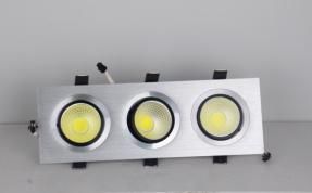 COB Ceiling Lamp 7W Brushed Silver Square Singlehead\Dualhead\Triplehead (black knife-type radiator) 3000k\6500k