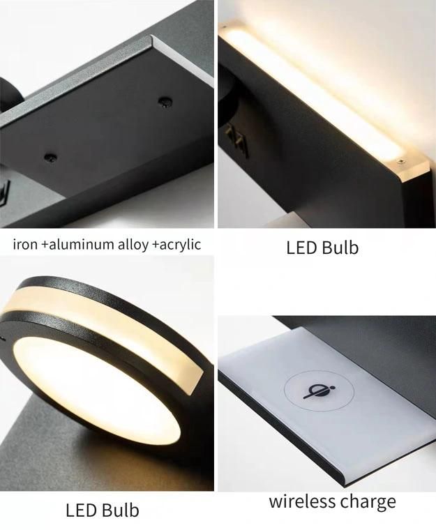 Simple LED Wall Light Multi-Function USB Charge for Livingroom, Studyroom, Dinningroom