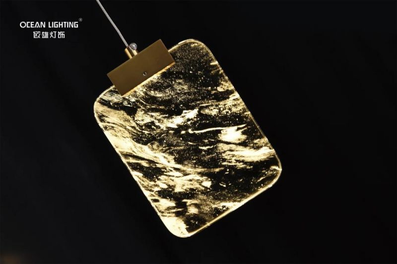 Modern Indoor Chandelier Simple Pendant Lamp with Creat Shape crystal