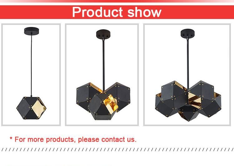 Black&Gold Cubic Modern Chandelier for Decoration Pendant Light