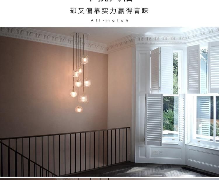 Nordic LED Glass Pendant Light Modern Kitchen Hanging Lights Bar Industrial Lamp (WH-GP-87)