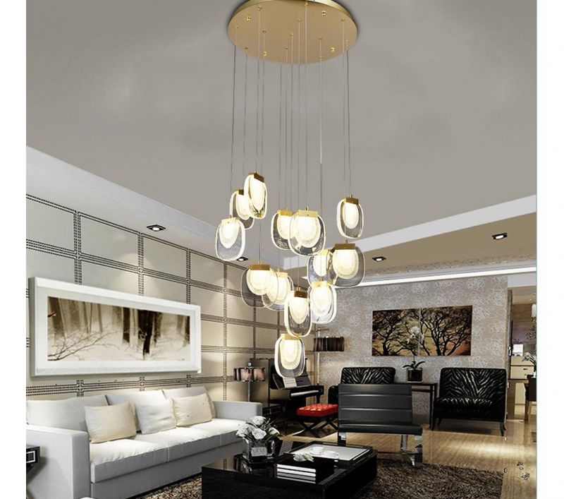 Golden Warm Lighting 3000K Metal 5*3W Crystal Chandelier Lighting