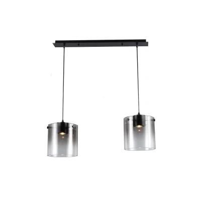 Two Lite GU10 Smoke Glass Pendant Lamp