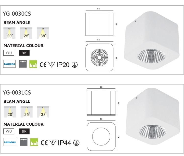 Surface Mounted Square 220V Without Driver LED Downlight