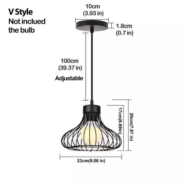 Nordic Pendant Lights Modern Industrial Vintage Iron Art Cage Hanging Ceiling Lamp E26 E27 LED Bulb Holder