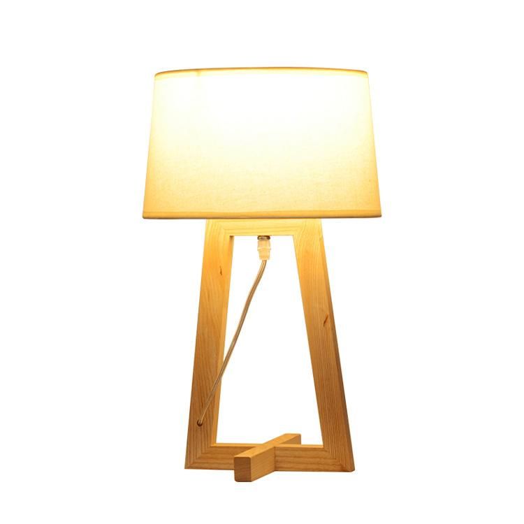 Simple Modern Solid Wood Creative American Vertical Table Lamp