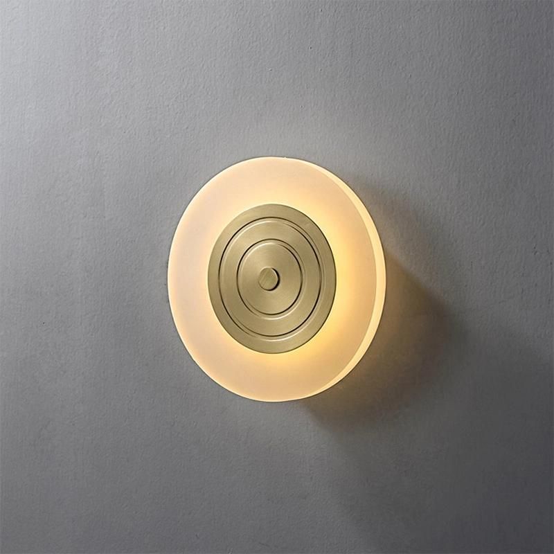 Post-Modern Simple Living Room Light Bedroom Study LED Creative Wheel Wall Lamp