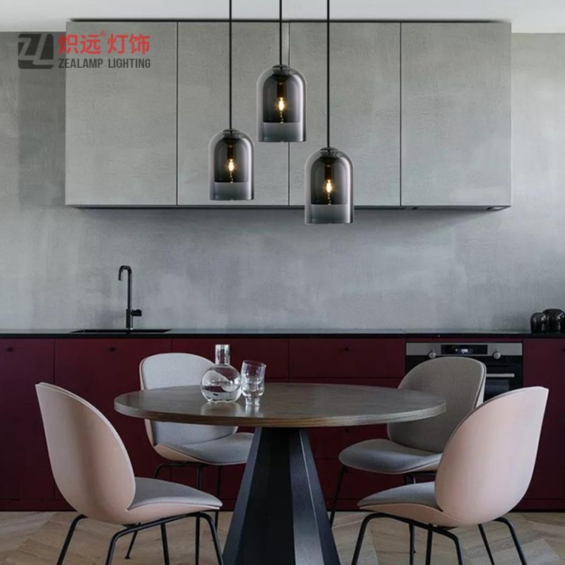 Modern Decorative Front Desk Smoky Glass Pendant Lighting for Bar