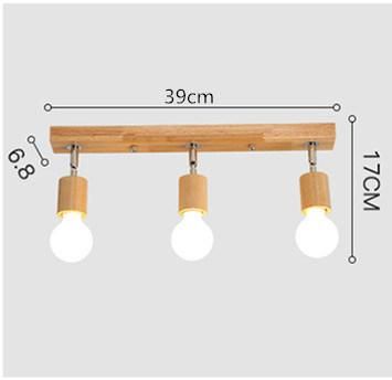 Nordic Solid Wooden Track Light Modern Wooden Chandelier Ceiling Lamps (WH-WA-20)