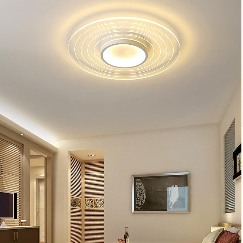Round Acrylic Ceiling Light Romatic Bedroom Lamp Modern Livingroom Lamp LED