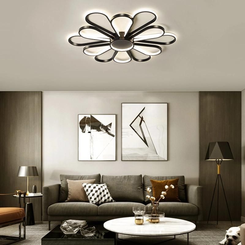Metal Flower Shape Ceiling Light Creative Diningroom Lamp Livingroom Light LED