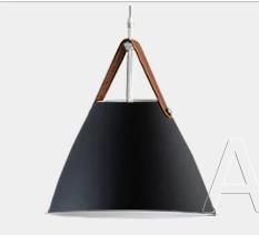 Nordic Black Pendant Light for Living Room Von Modern Strapped Metal Cone Shaped Pendant Light (WH-AP-309)