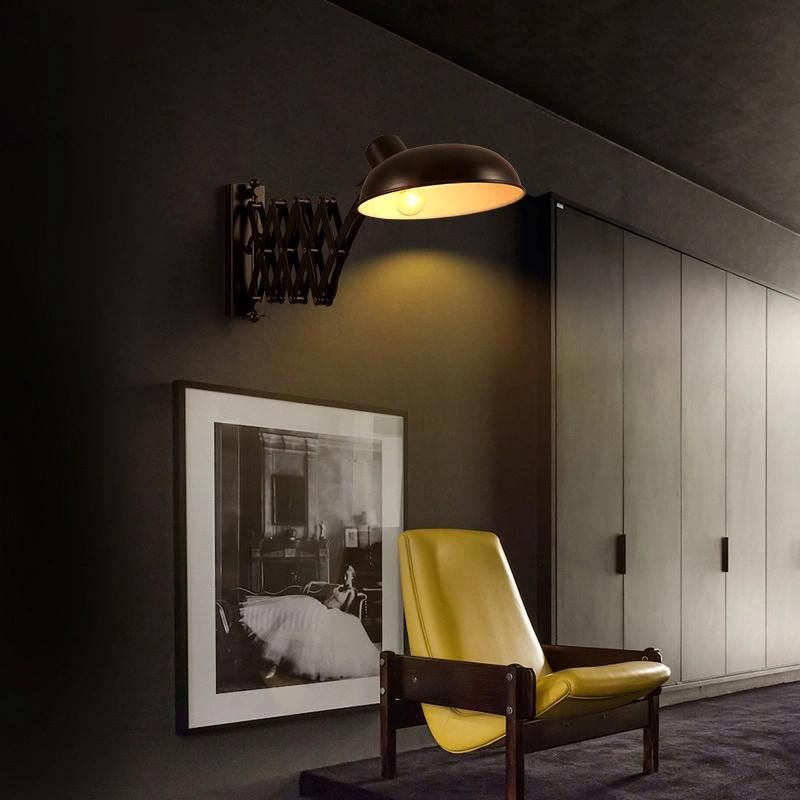 American Retractable Wall Lamp Retro Industrial Kitchen Living Room Swing Arm Wall Lights (WH-VR-60)