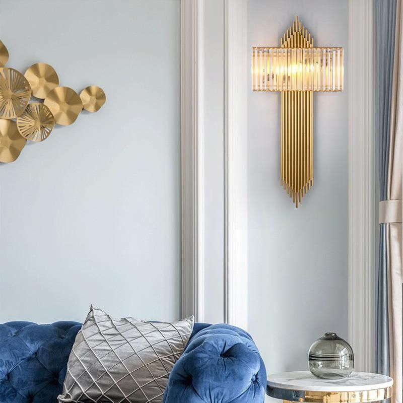 European Style Antique Wall Mounted Decorative Lighting Modern Crystal LED Wall Lamp for Bedroom Living Room