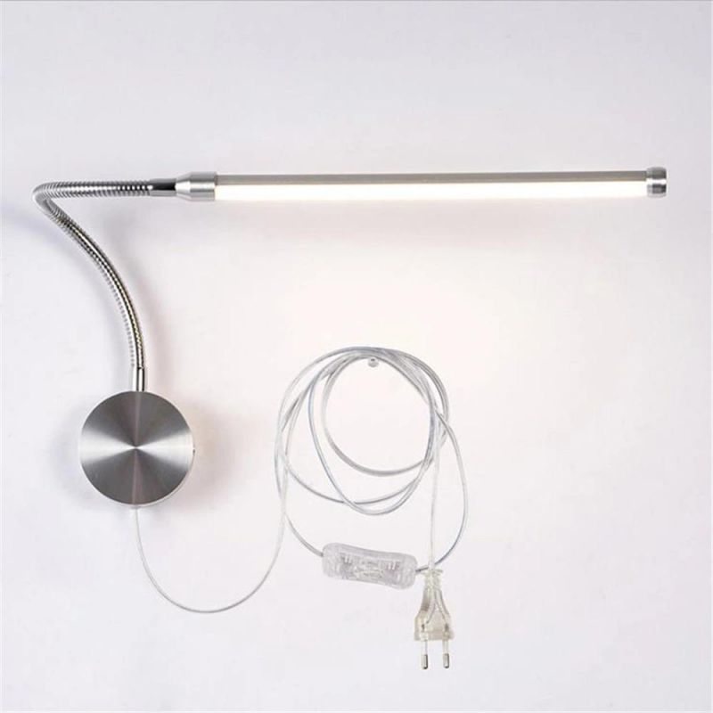 Flexibel Bend Wall Light Indoor Bedroom Bedside Night Reading Book Lights Study Living Room Daily Reading Wall Lamps