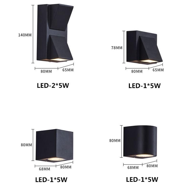 LED Outdoor Wall Lights Industrial White Black Wall Light Outside Bulkhead Light 4W 6W