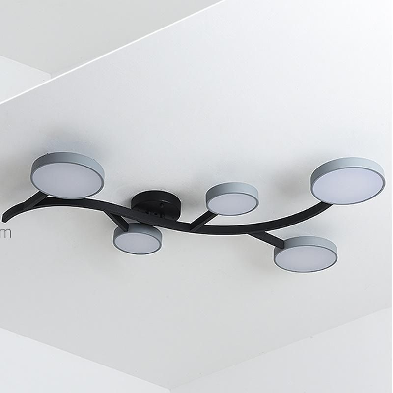 Nordic Iron Living Room Light Personality Modern Simple Creative Study Bedroom Lamp LED Ceiling Lamp