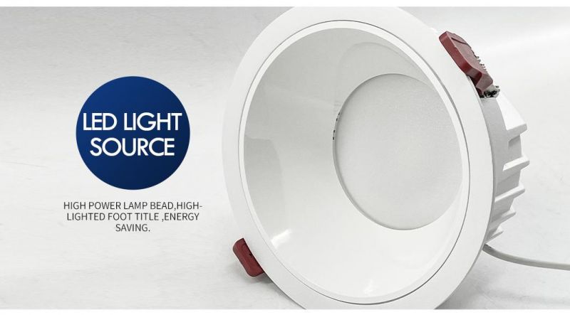 Dimmable IP20 3000K 7W 10W 15W 20W 25W 35W Recessed LED Downlight