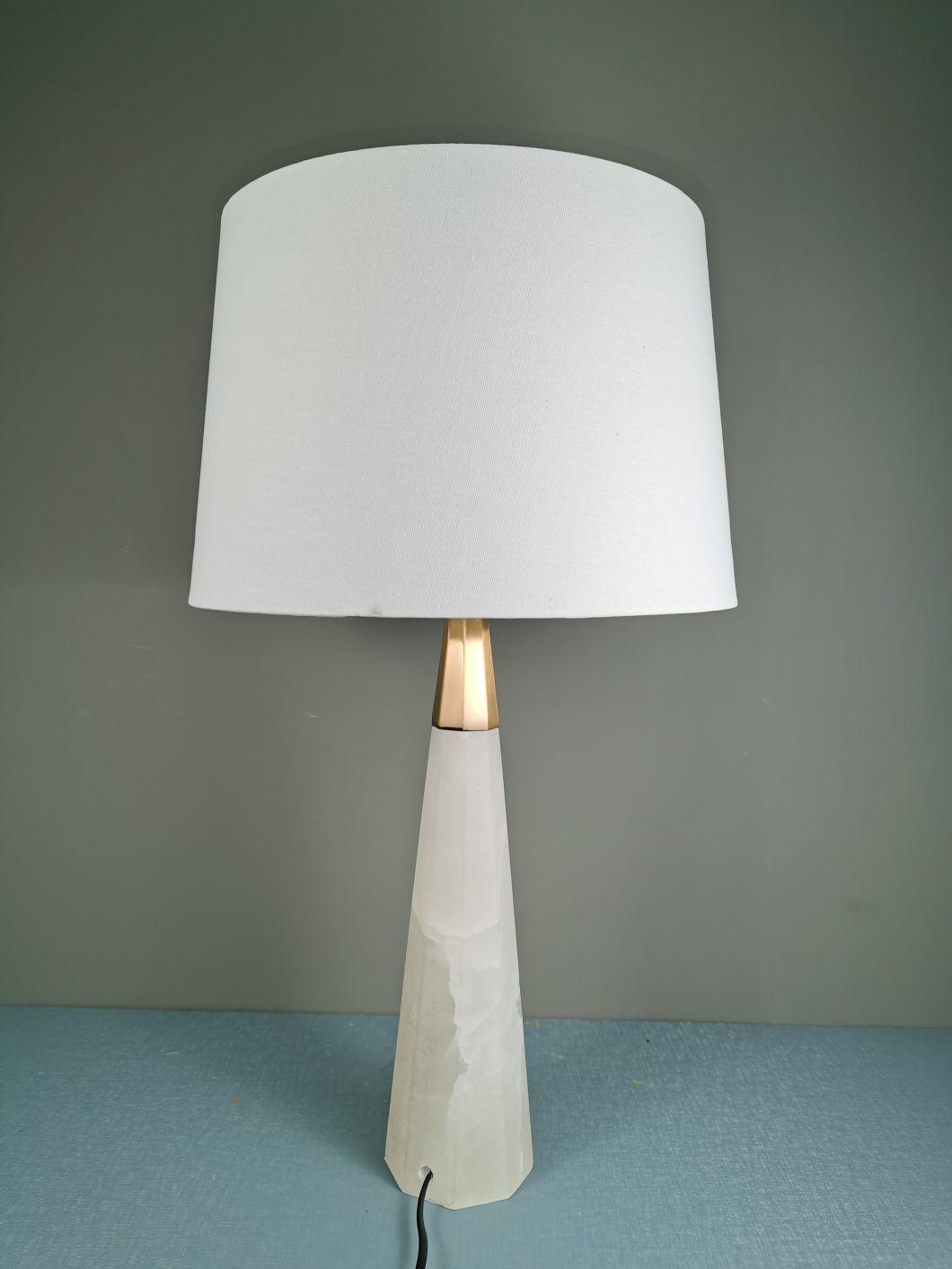 Simple Conical Marble High-End Table Lamp Sales Exhibition Hall Sea View Villa Bedside Soft Decoration Lamp Accessories