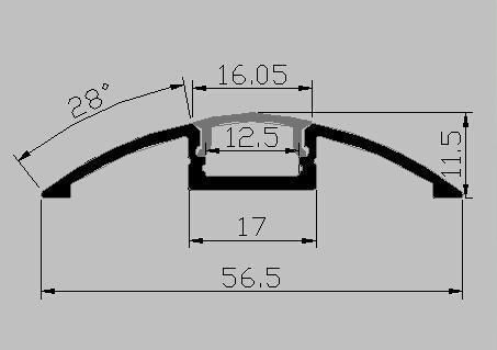 2018 Excellent Heat Dissipation Aluminium Profile with PC Cover