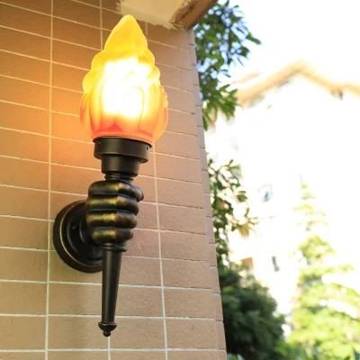 Garden Yard Porch Living Room Bedroom Corridor Wall Sconces Restaurant Cafe Creative Torch Hand Wall Lamp (WH-VR-52)