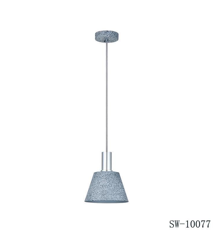 Concrete Pendant Light in Gray Finish, Modern Industrial Mini Ceiling Hanging Cement Pendant Lighting Fixture for Kitchen Island Dining Room Living Room Bedroom