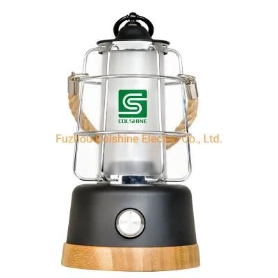 Portable Rechargeable Lantern LED Table Lamp Bamboo Lamp