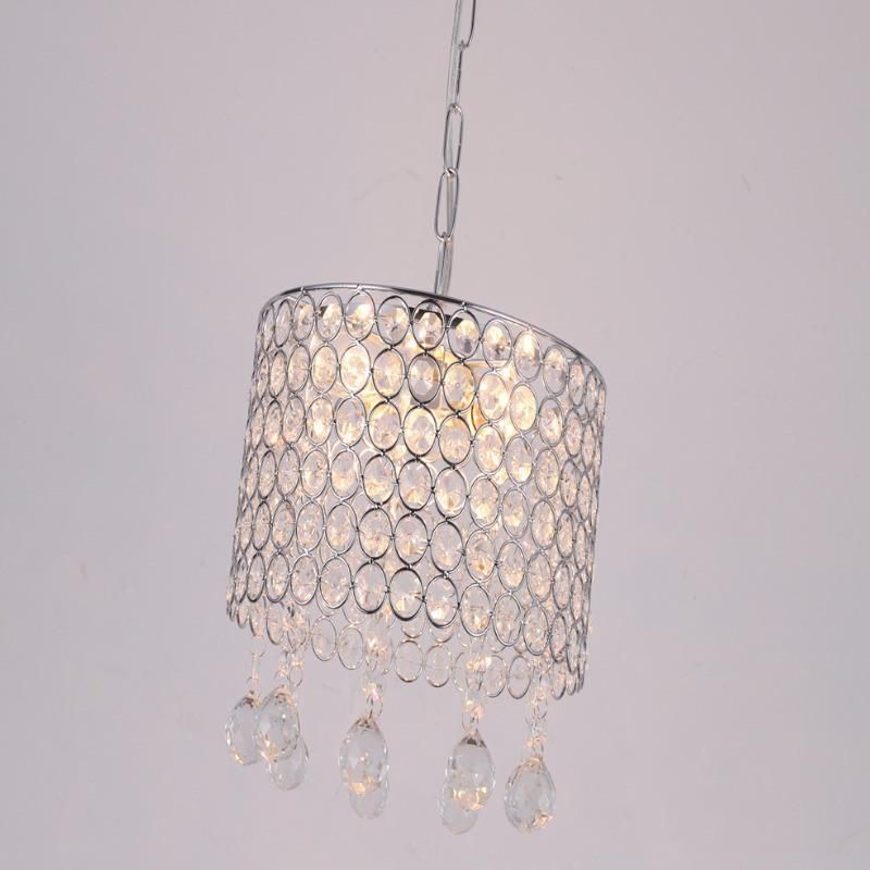 Hot Selling Crystal Cylindrical Chandelier with Warm White/White Light