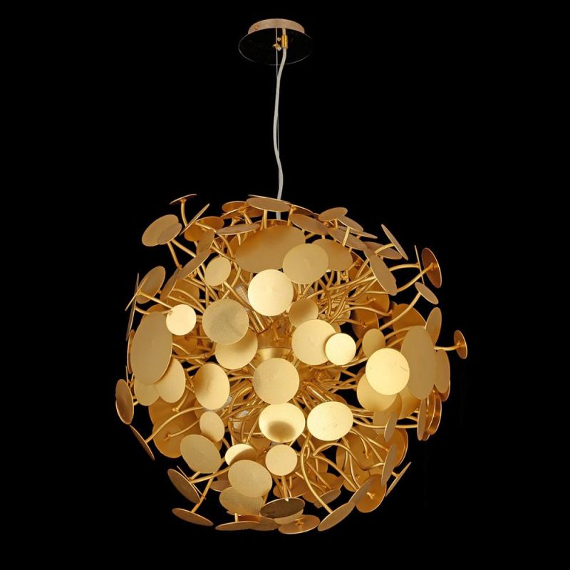 2022 Golden LED Pendant Light Modern Chandelier Nordic Design Crystal Aluminum Hanging Lighting Lamp Villa Hotel Restaurant