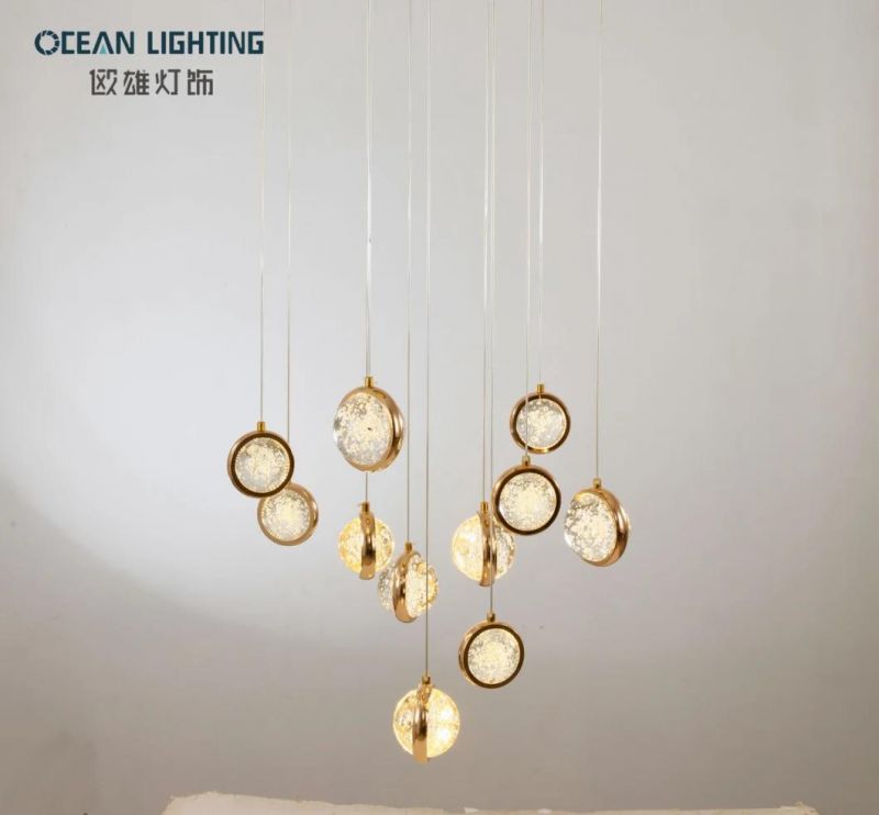 Hanging Lights Chandelier Modern Staircase Chandelier Om822502-12 Dia60 H150cm 12heads