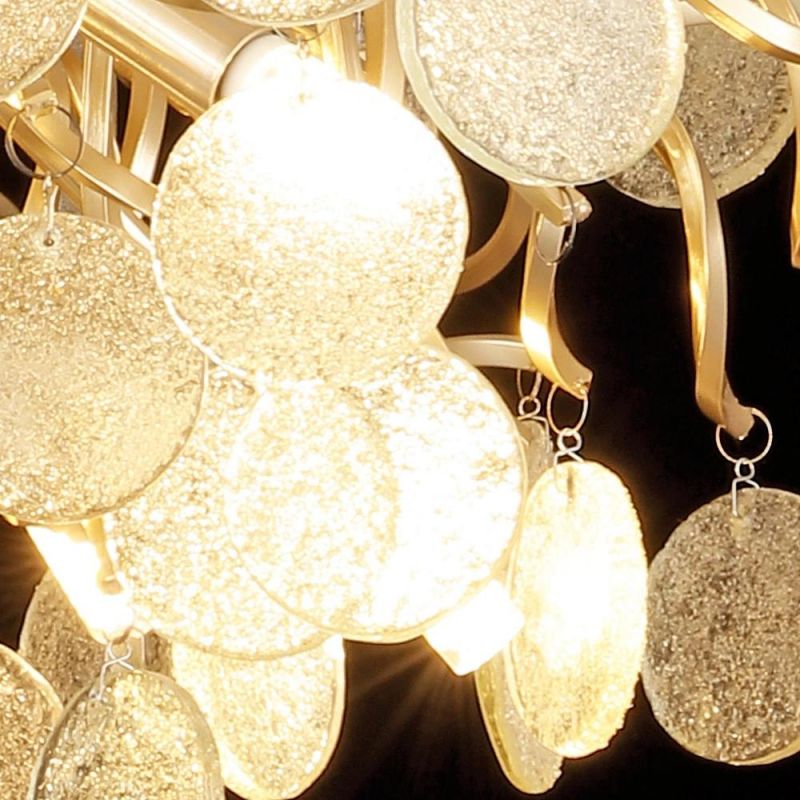 Silver LED Pendant Light Modern Chandelier Nordic Design Crystal Aluminum Hanging Lighting Lamp Villa