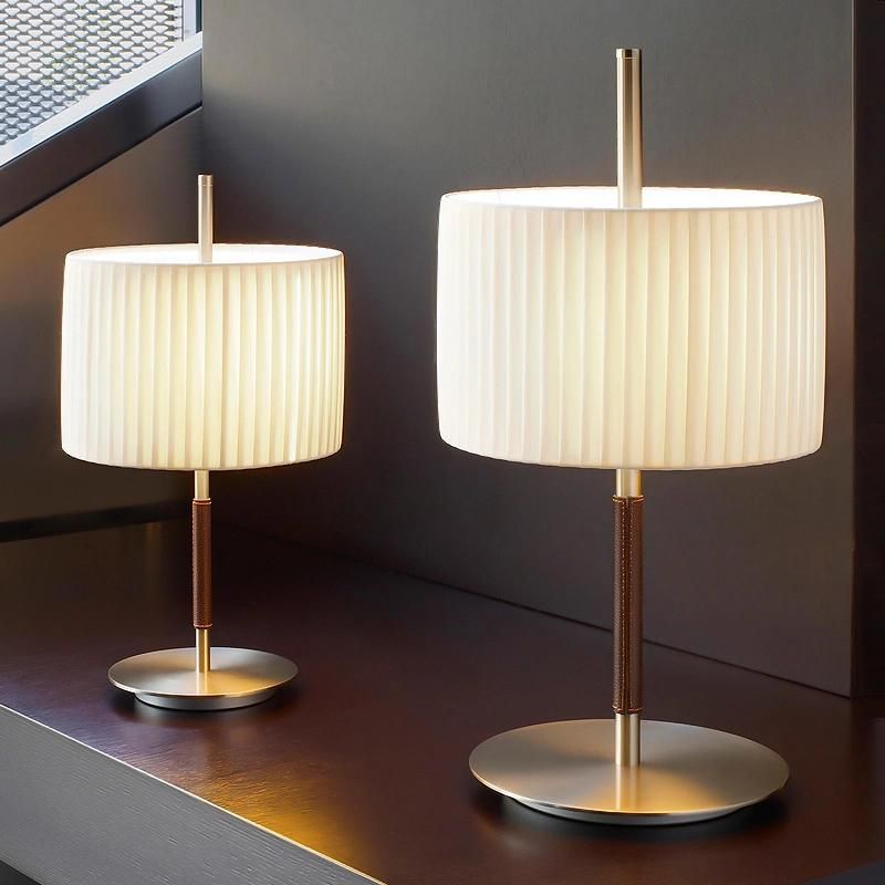 Round Circle White Shade Table Lamp Reading Lamp Bedside Lamp