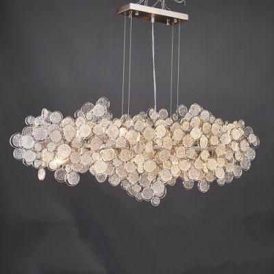 Custom Lightinglamp Modern Fashion Art Glass Indoor Light Type Decorative Hotel Club Banquet Hall Chandelier Crystal