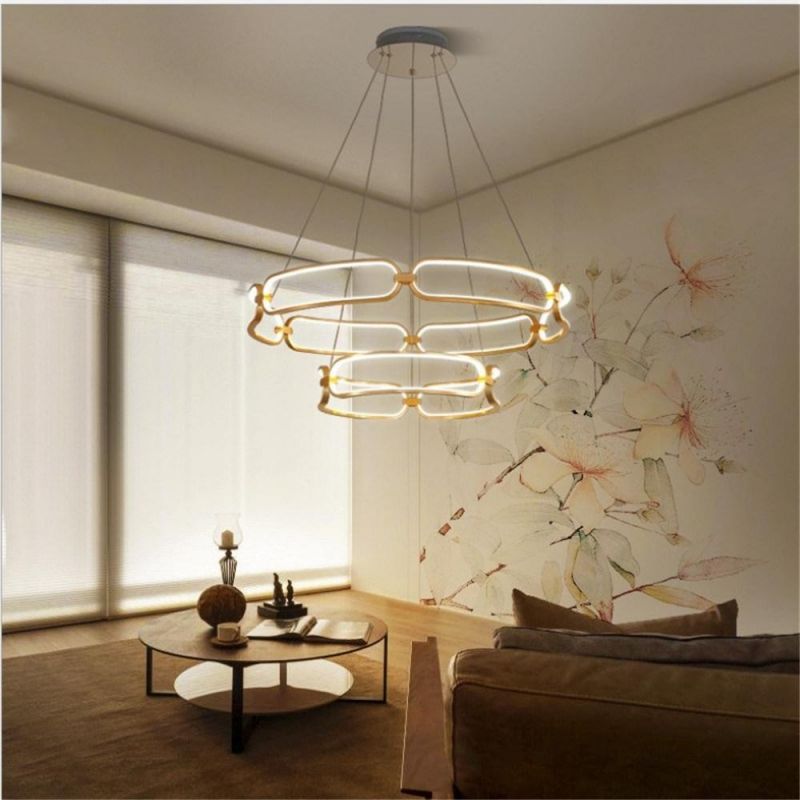 Modern Luxury LED Ceiling Chandelier Lighting Hanging Lights Ceiling Mounted Pendant Lamp for Living Room