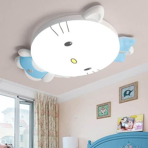 Hello Kitty LED Kids Lamp Girls Boys Blue Pink Bedroom Lighting