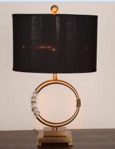 Modern Style Table Lamp in Metal Crystal