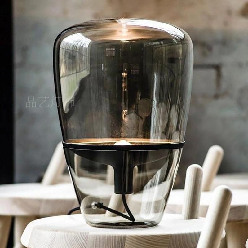 Transparent Glass Lampshade Mini Table Lamp Restaurant Lamp Romantic Lamp