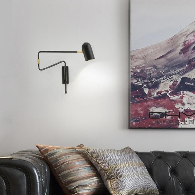 Adjustable Long-Arm Retractable Wall Lamp Creative with Switch Reading Bedside Retractable Light (WH-OR-49)