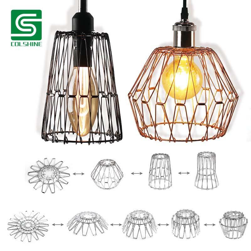 Vintage Industrial Foldable Metal Pendant Light